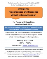 Emergency Preparedness and Response Virtual Listening Session